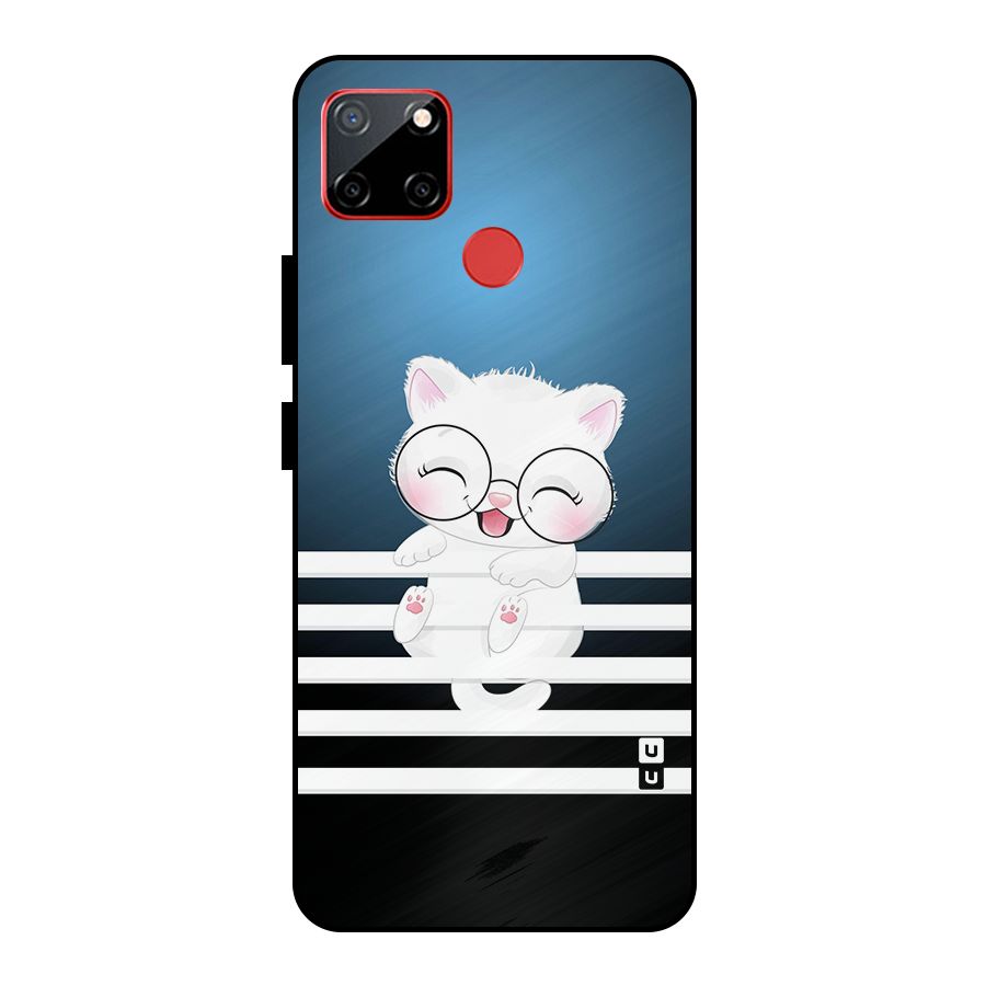 The Cat on Stripes Metal Back Case for Realme C12