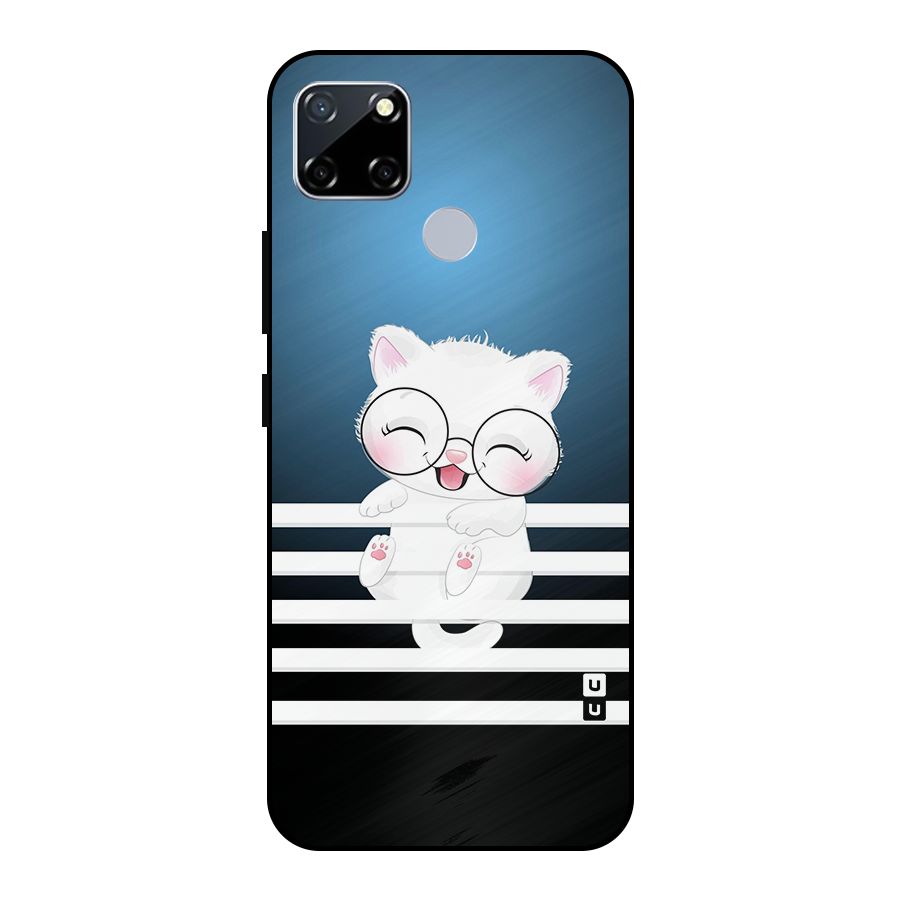 The Cat on Stripes Metal Back Case for Realme Narzo 20