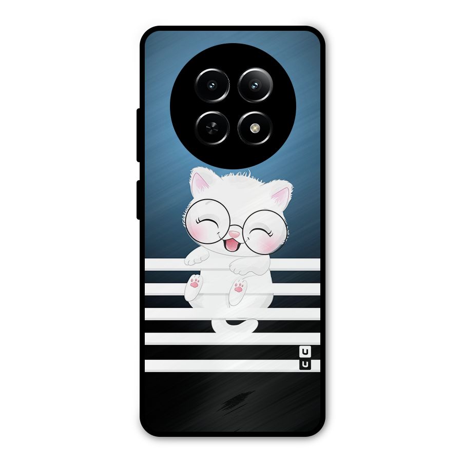 The Cat on Stripes Metal Back Case for Realme Narzo 70x 5G