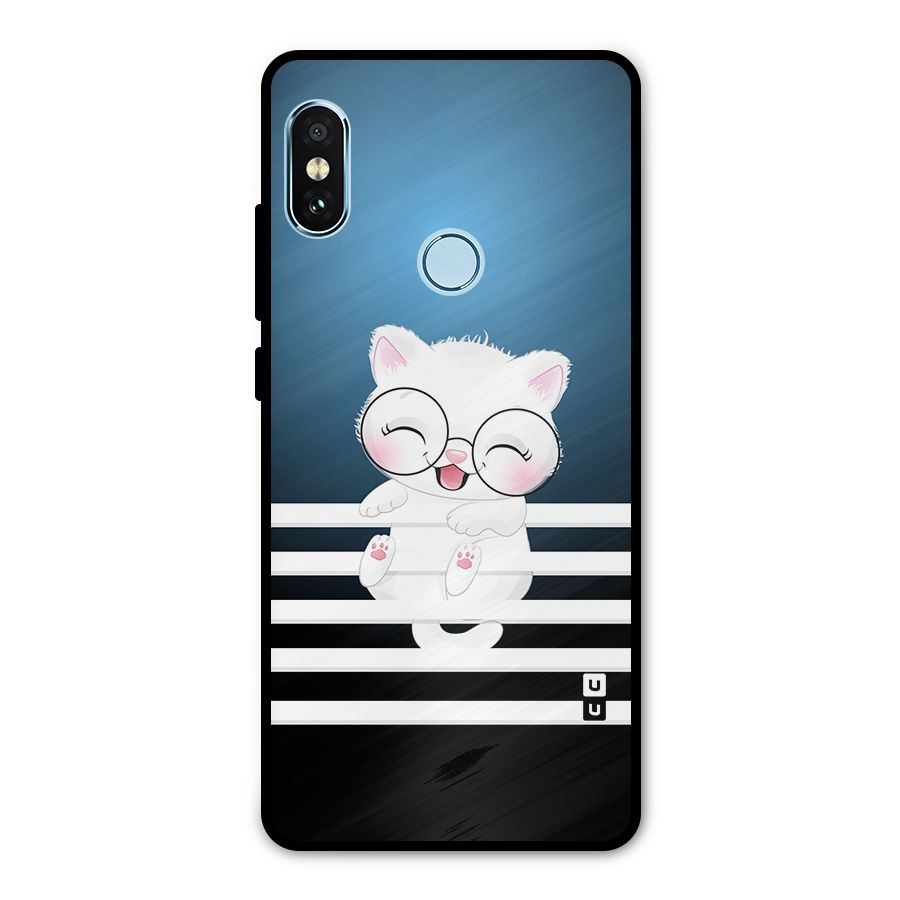 The Cat on Stripes Metal Back Case for Redmi Note 5 Pro