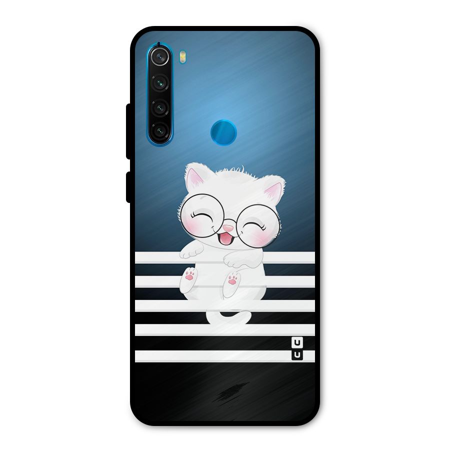 The Cat on Stripes Metal Back Case for Redmi Note 8