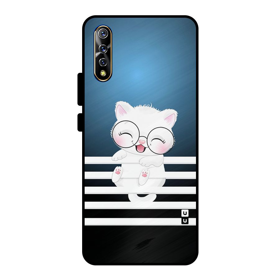 The Cat on Stripes Metal Back Case for Vivo S1