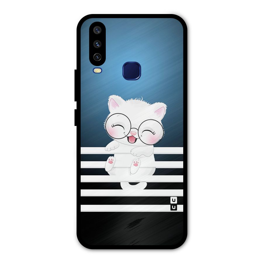 The Cat on Stripes Metal Back Case for Vivo V17