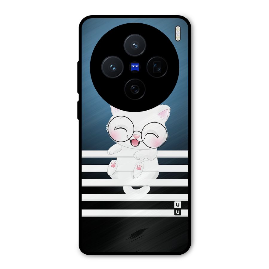 The Cat on Stripes Metal Back Case for Vivo X200
