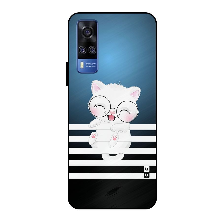 The Cat on Stripes Metal Back Case for Vivo Y51