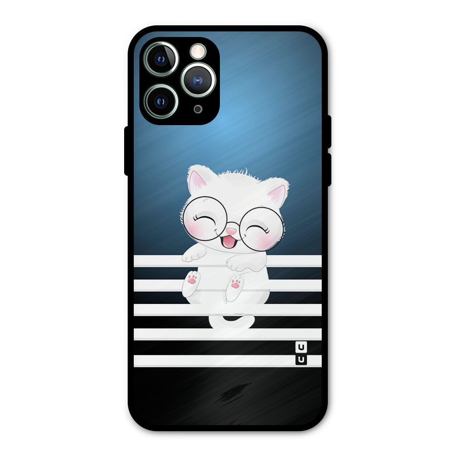 The Cat on Stripes Metal Back Case for iPhone 11 Pro Max
