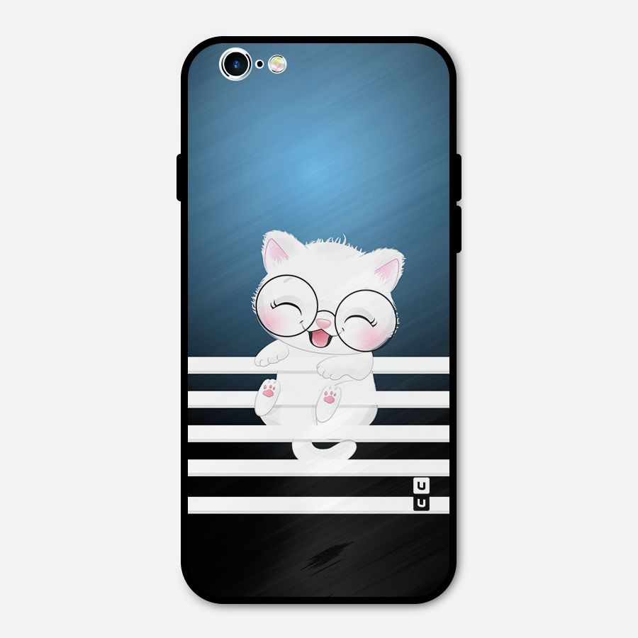 The Cat on Stripes Metal Back Case for iPhone 6 6s