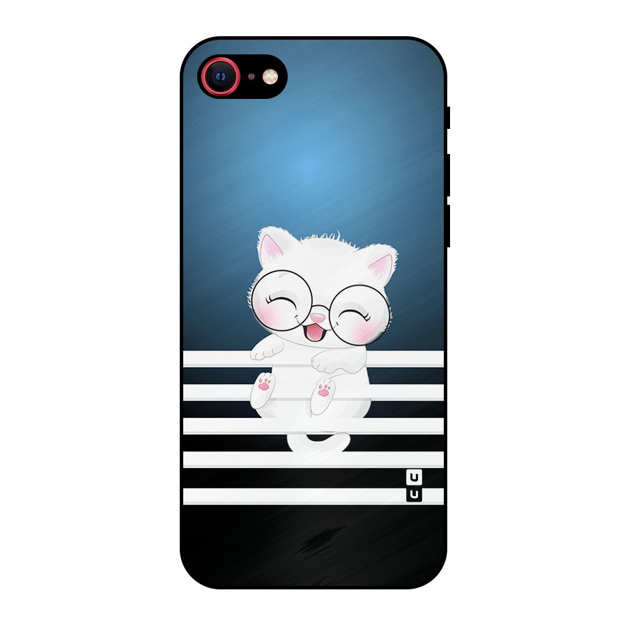 The Cat on Stripes Metal Back Case for iPhone 7