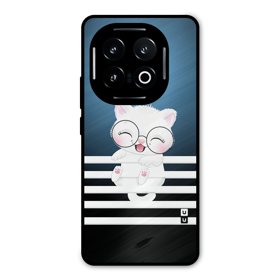 The Cat on Stripes Metal Back Case for iQOO 13