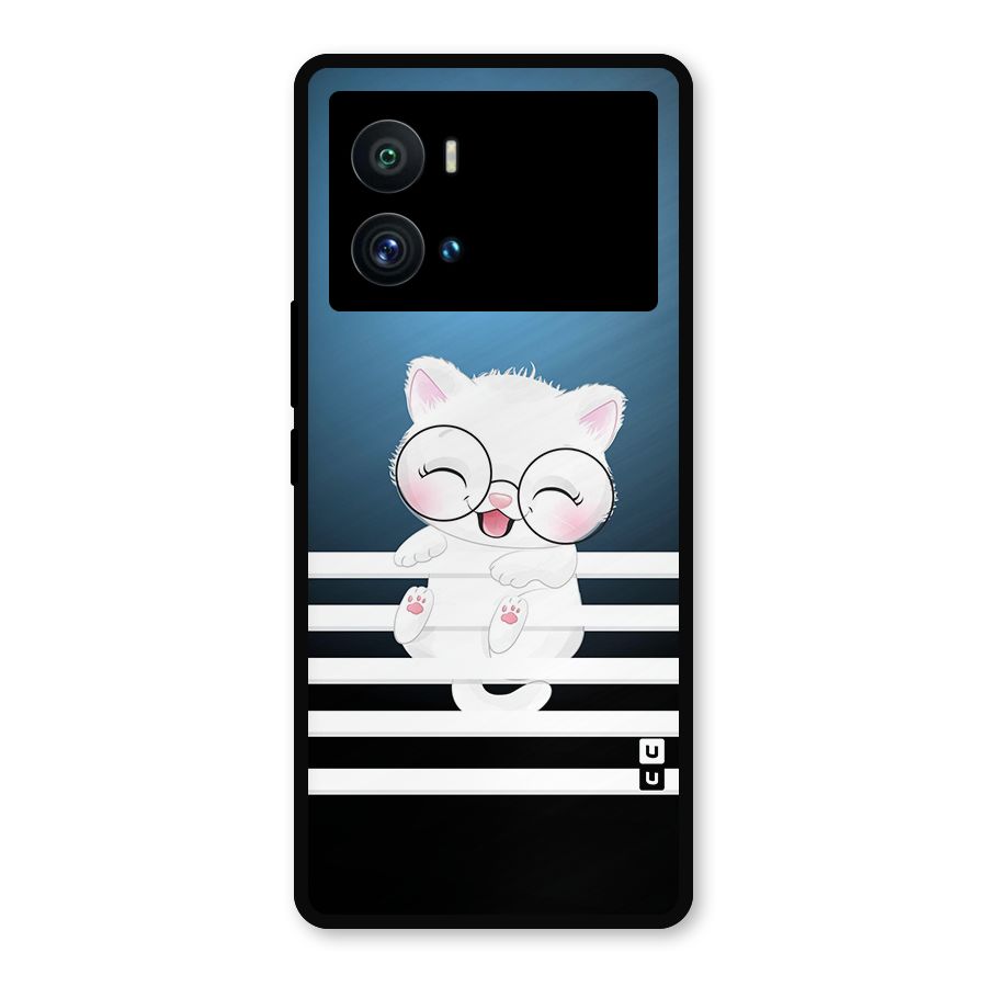 The Cat on Stripes Metal Back Case for iQOO 9 Pro