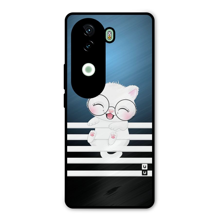 The Cat on Stripes Metal Back Case for iQOO Z9s