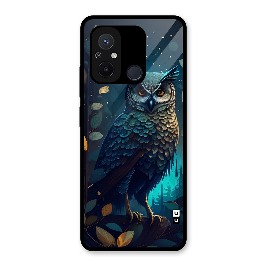 The Cunning Owl Glass Back Case for Redmi 12C