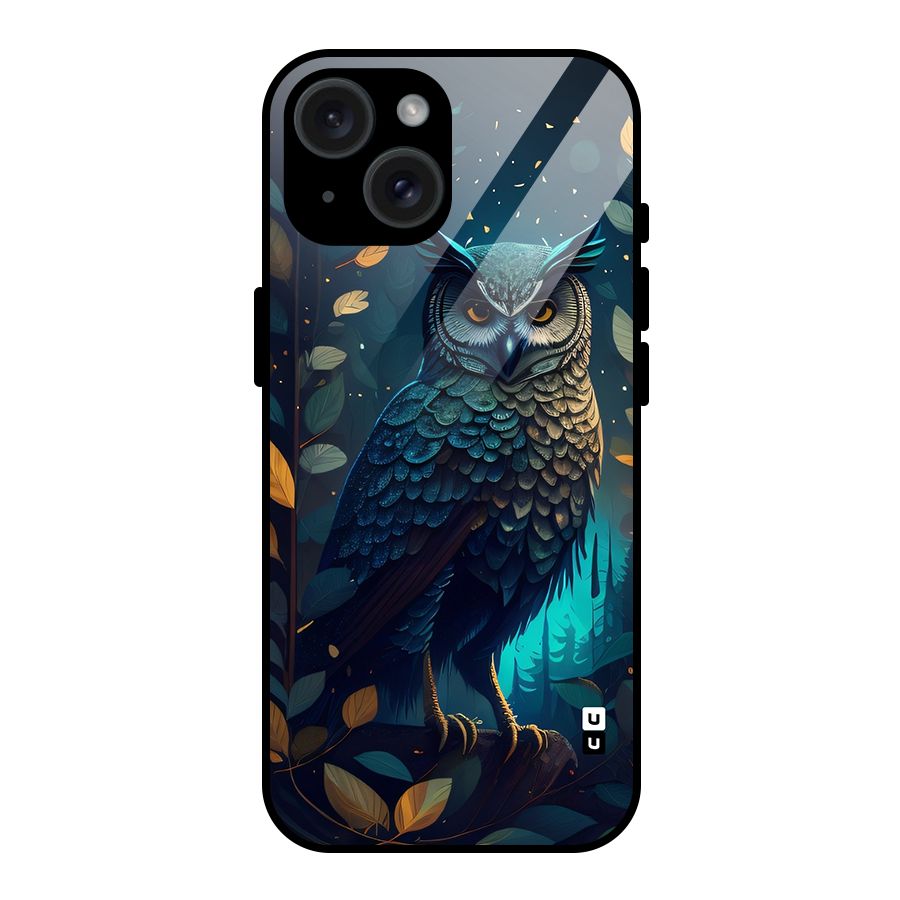 The Cunning Owl Glass Back Case for iPhone 15