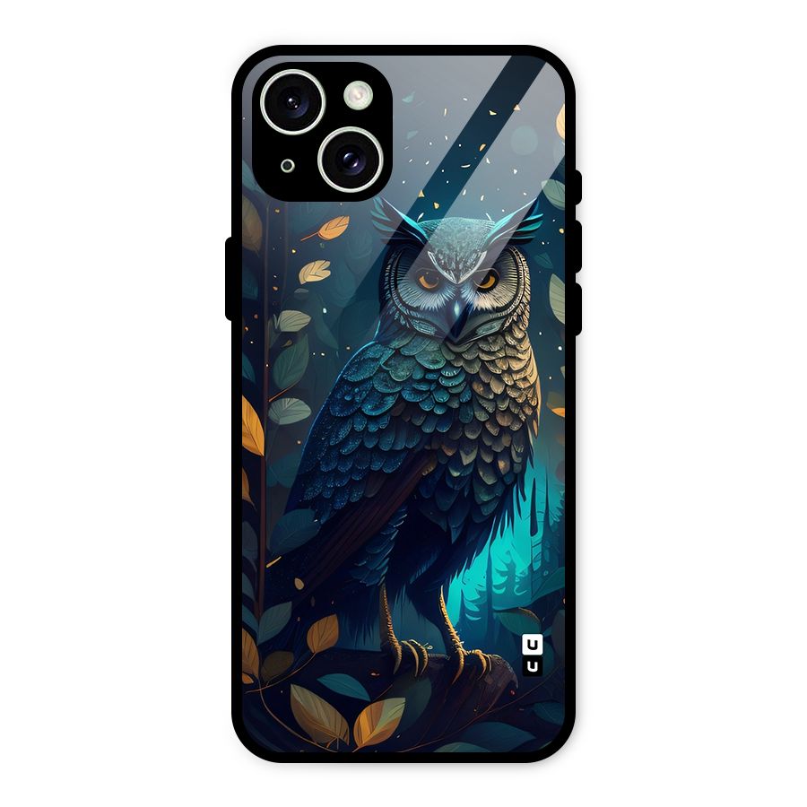 The Cunning Owl Glass Back Case for iPhone 15 Plus