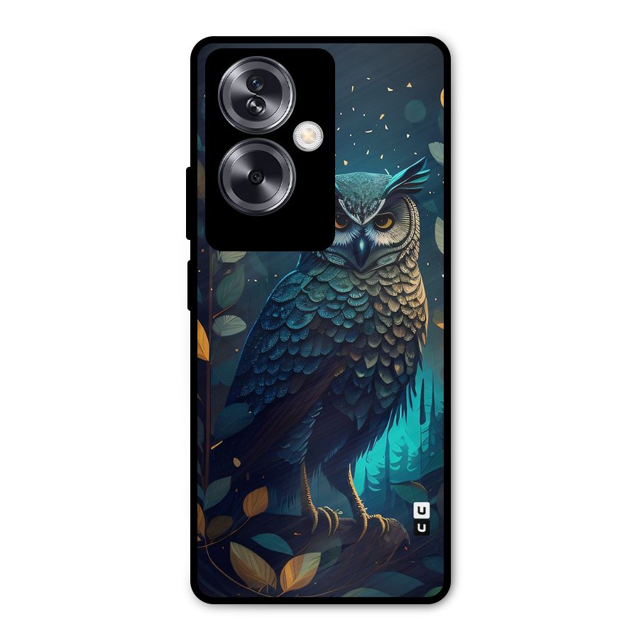 The Cunning Owl Metal Back Case for Oppo A79 5G
