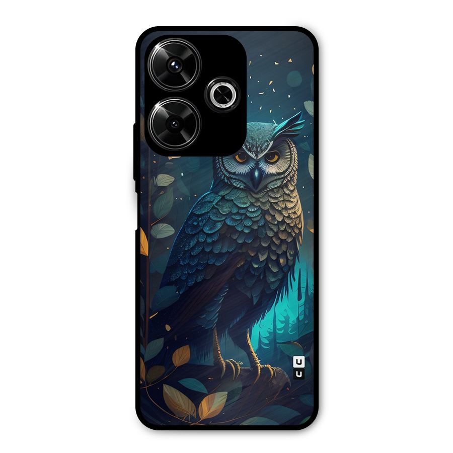 The Cunning Owl Metal Back Case for Poco M6 Plus