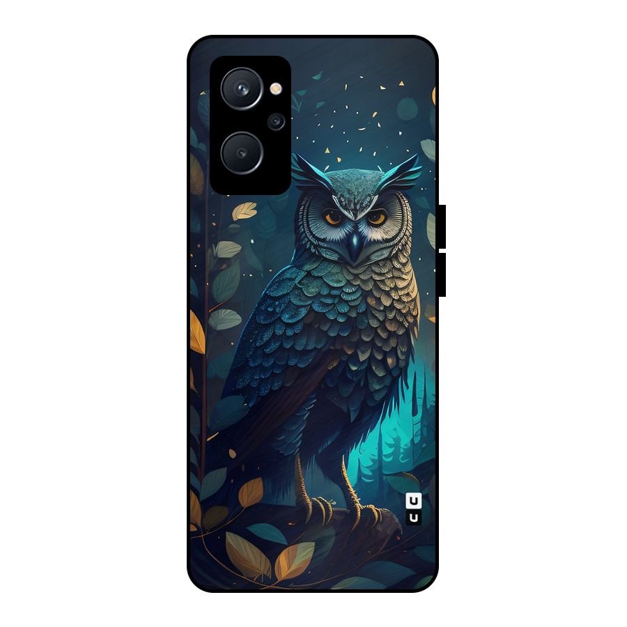 The Cunning Owl Metal Back Case for Realme 9i 5G