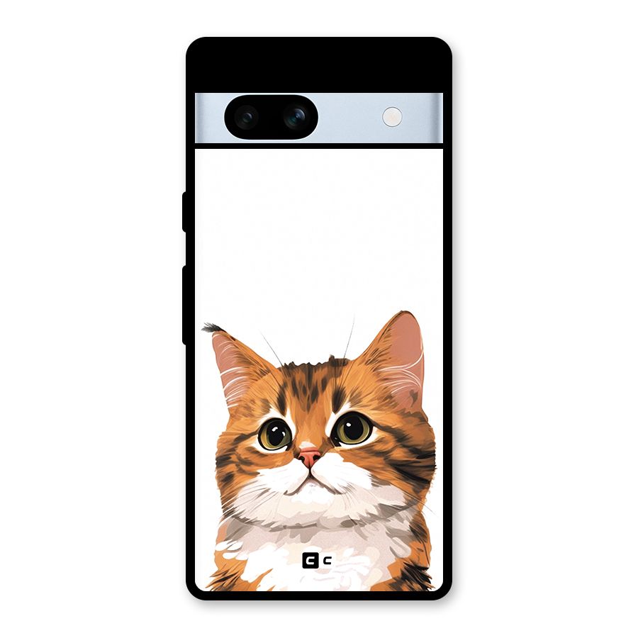 The Cute Cat Glass Back Case for Google Pixel 7a