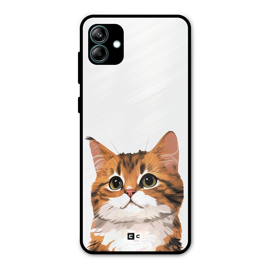 The Cute Cat Metal Back Case for Galaxy A04