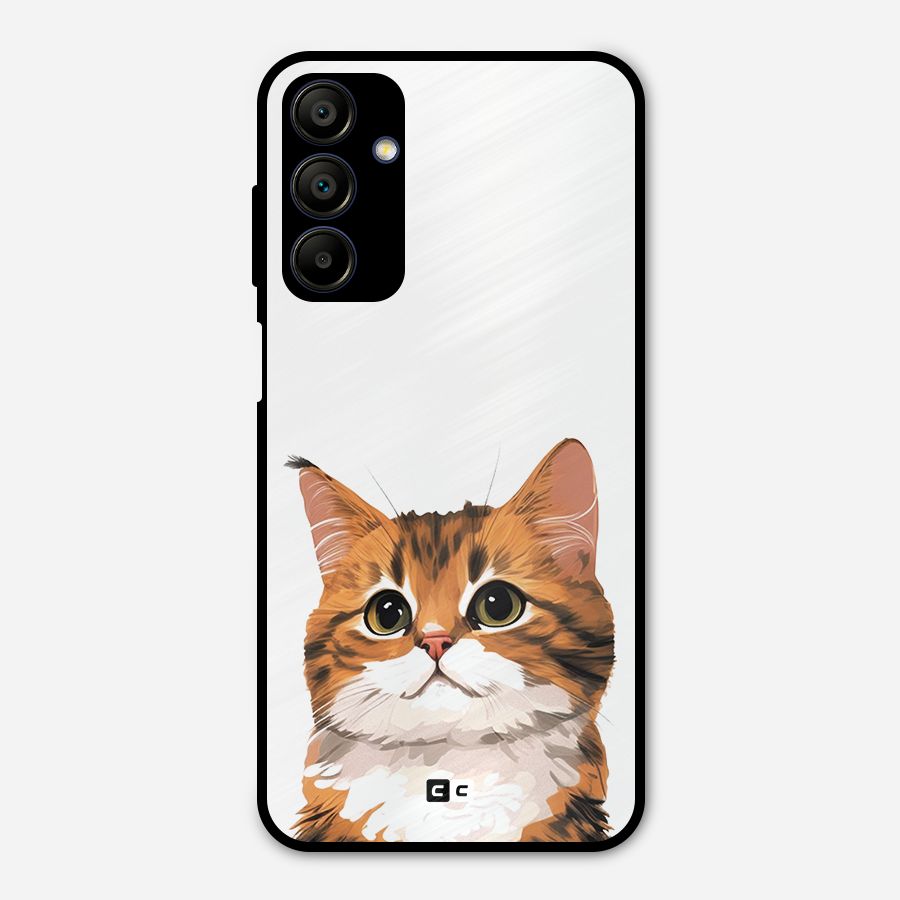 The Cute Cat Metal Back Case for Galaxy A15 5G