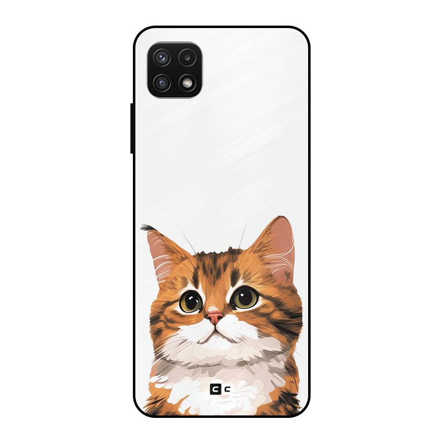 The Cute Cat Metal Back Case for Galaxy A22 5G