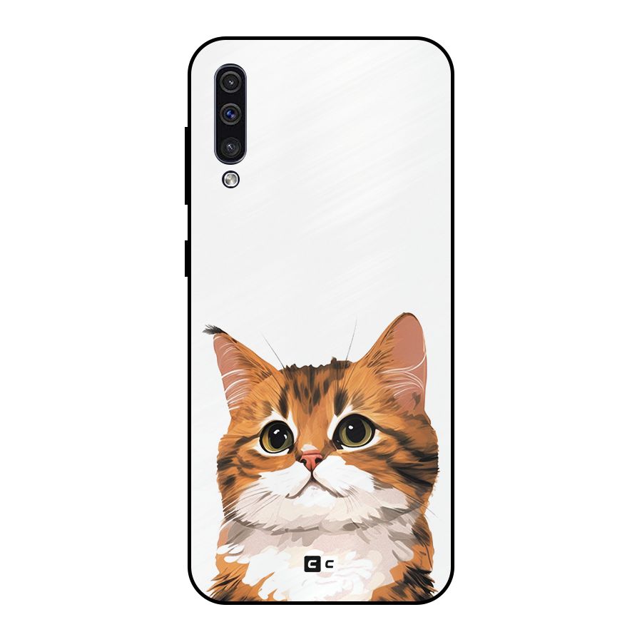 The Cute Cat Metal Back Case for Galaxy A30s