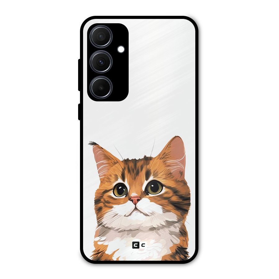 The Cute Cat Metal Back Case for Galaxy A35