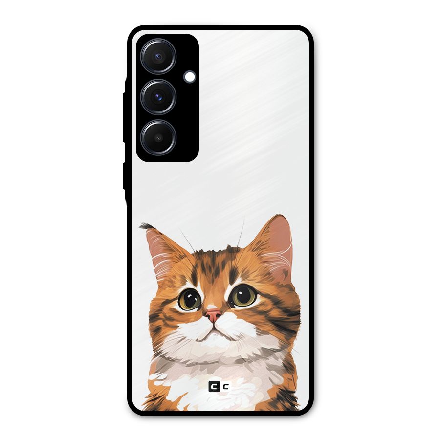 The Cute Cat Metal Back Case for Galaxy A55