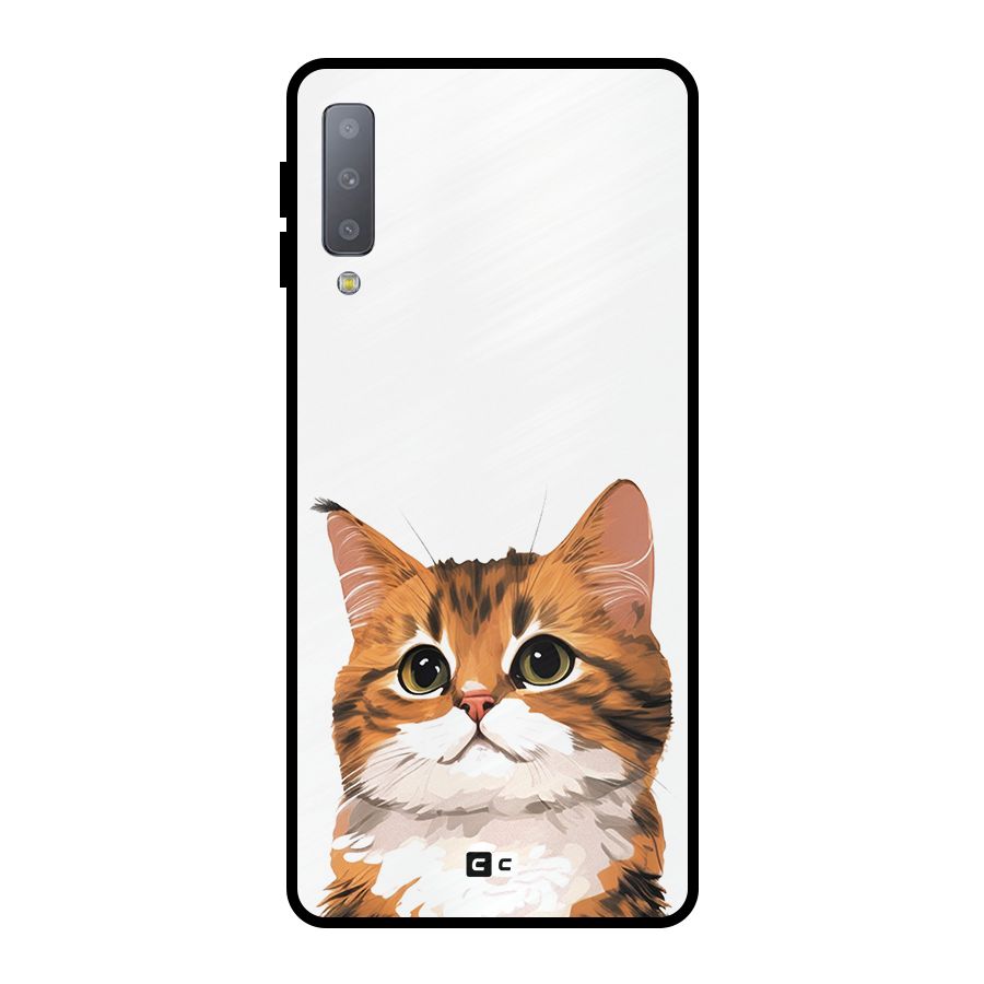 The Cute Cat Metal Back Case for Galaxy A7 (2018)
