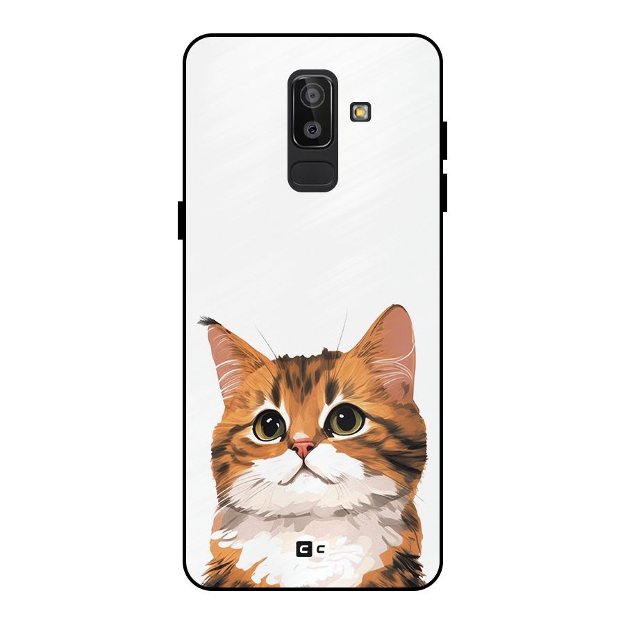 The Cute Cat Metal Back Case for Galaxy J8
