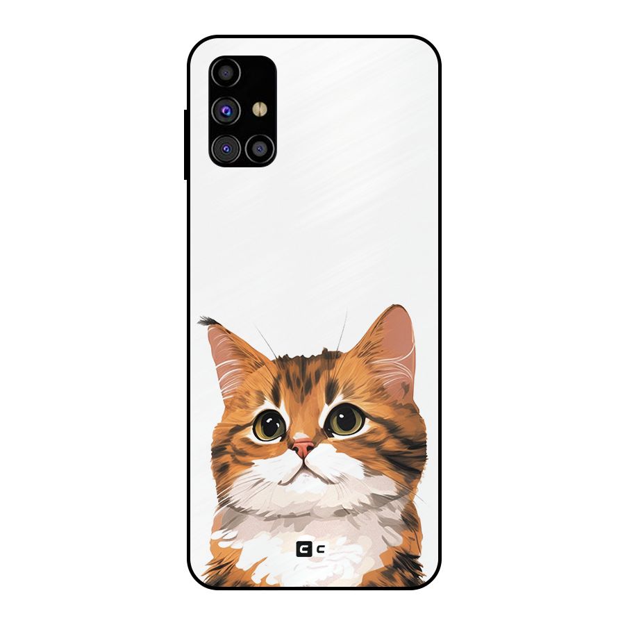 The Cute Cat Metal Back Case for Galaxy M31s