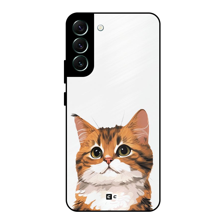 The Cute Cat Metal Back Case for Galaxy S22 Plus 5G