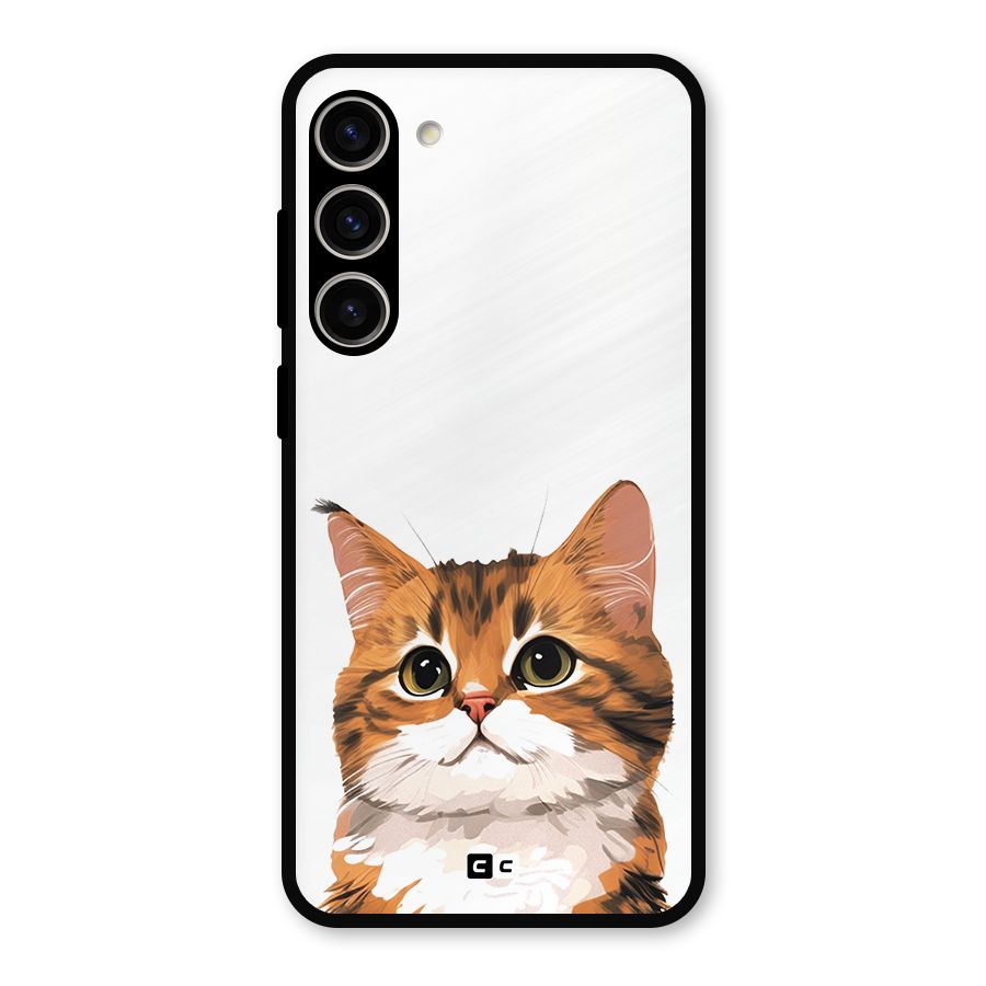 The Cute Cat Metal Back Case for Galaxy S23 Plus