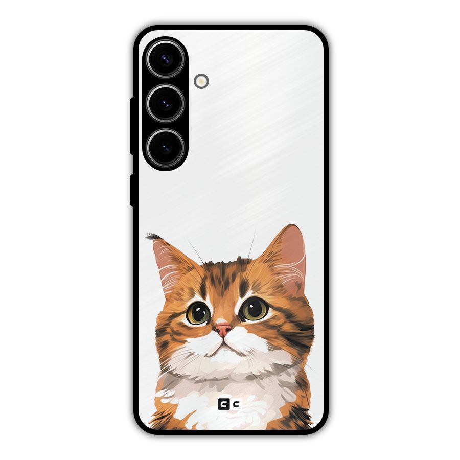 The Cute Cat Metal Back Case for Galaxy S24 Plus