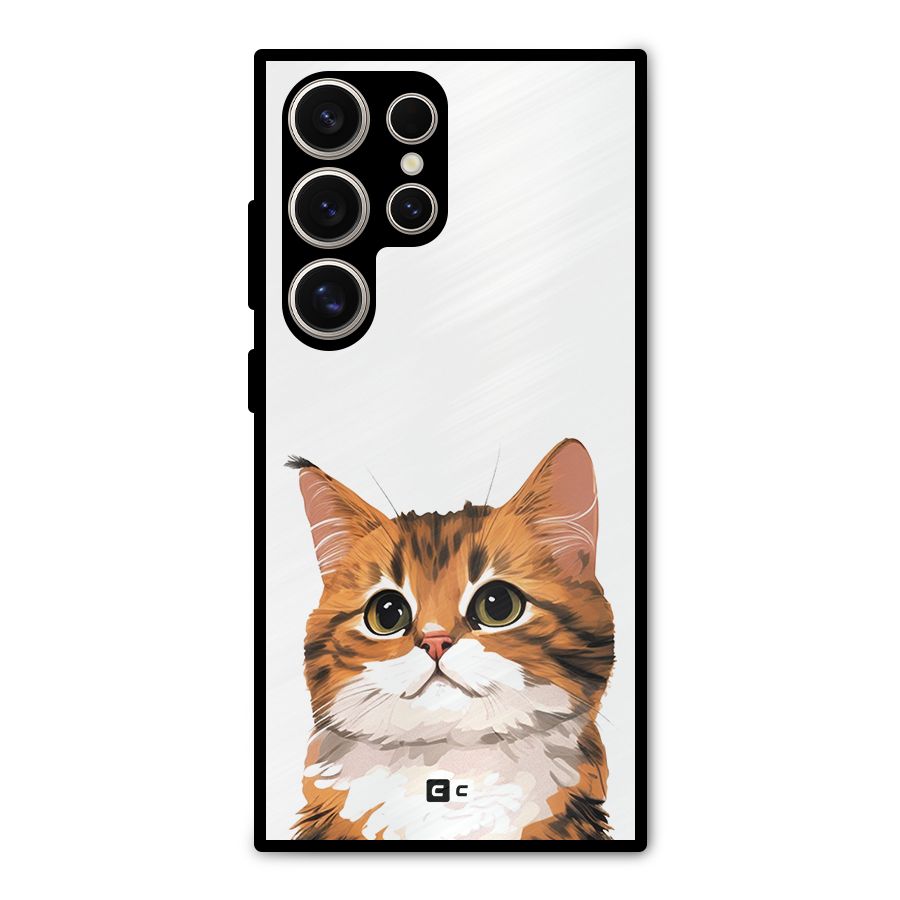 The Cute Cat Metal Back Case for Galaxy S24 Ultra