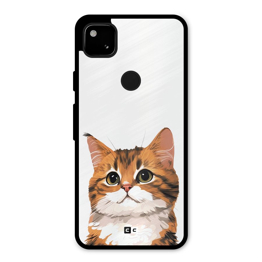 The Cute Cat Metal Back Case for Google Pixel 4a