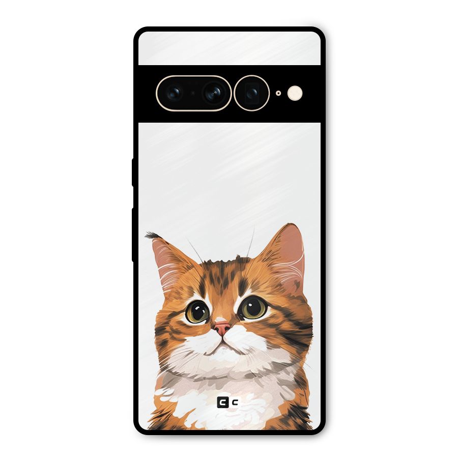 The Cute Cat Metal Back Case for Google Pixel 7 Pro