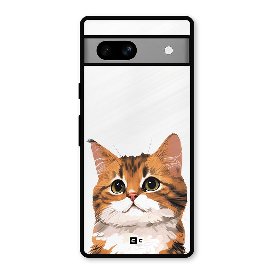 The Cute Cat Metal Back Case for Google Pixel 7a