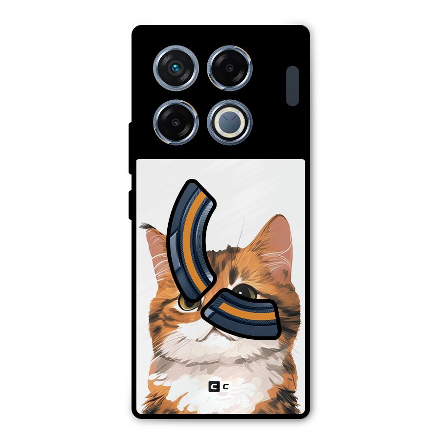 The Cute Cat Metal Back Case for Infinix GT 20 Pro