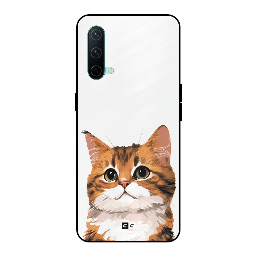 The Cute Cat Metal Back Case for OnePlus Nord CE 5G