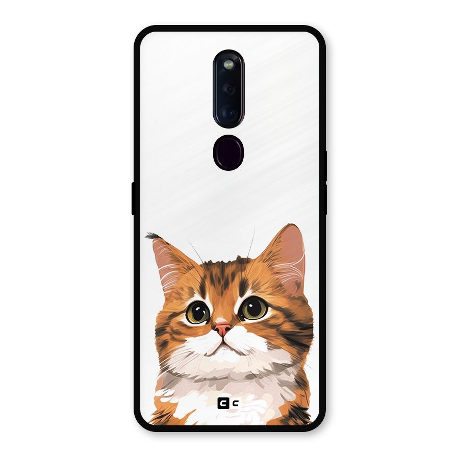 The Cute Cat Metal Back Case for Oppo F11 Pro