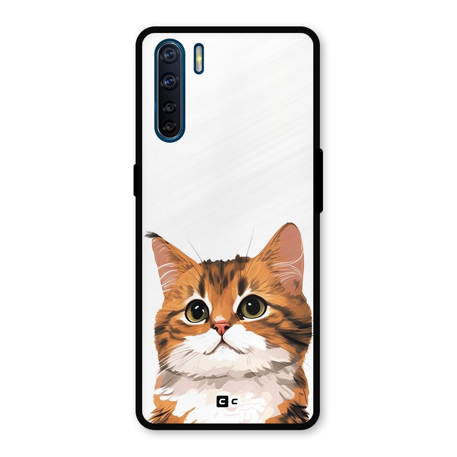 The Cute Cat Metal Back Case for Oppo F15