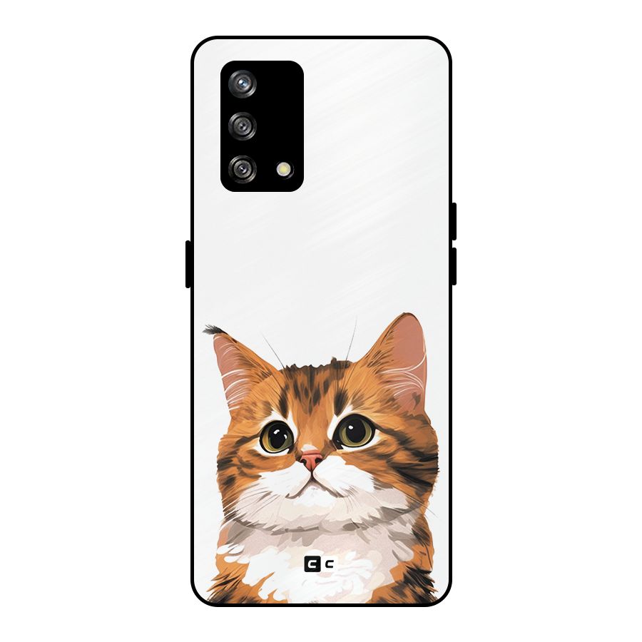 The Cute Cat Metal Back Case for Oppo F19
