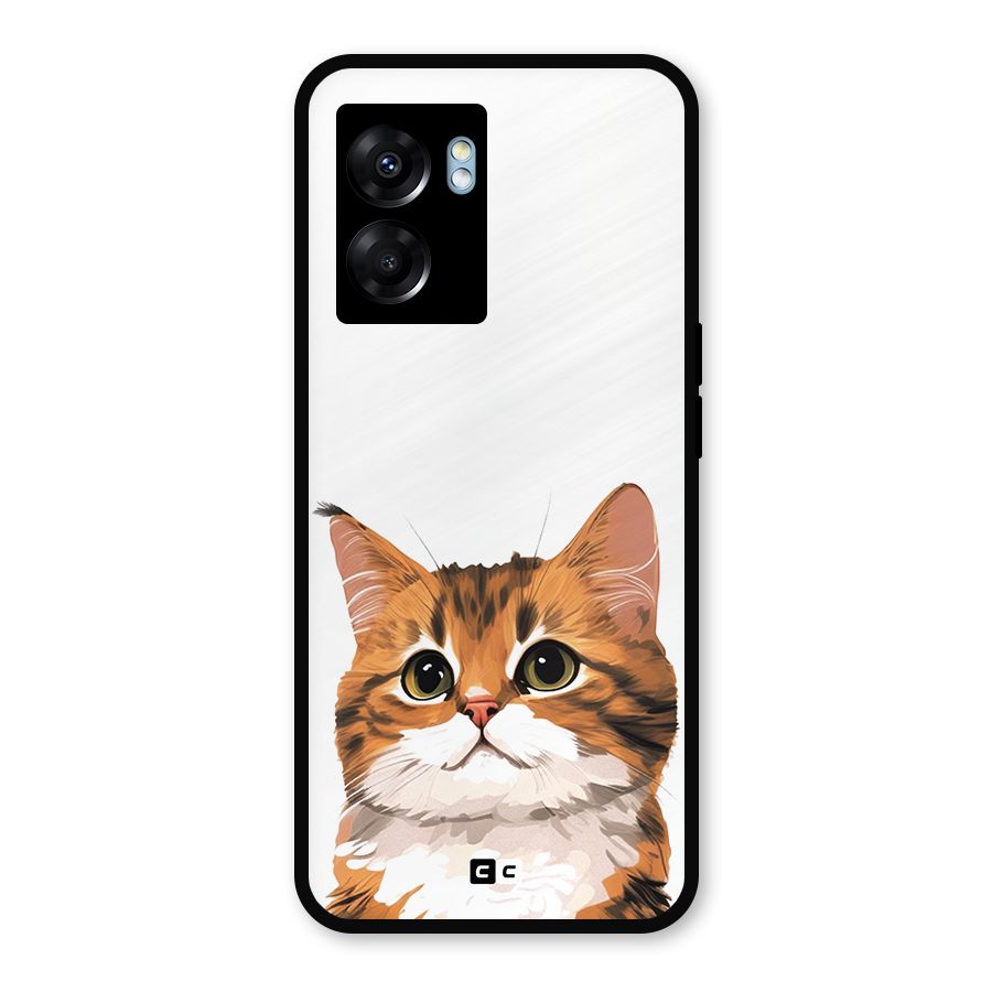 The Cute Cat Metal Back Case for Oppo K10 (5G)