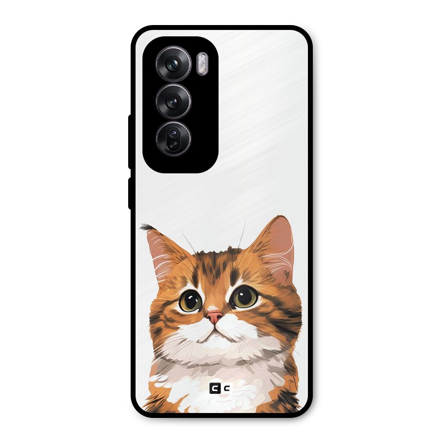 The Cute Cat Metal Back Case for Oppo Reno12 Pro