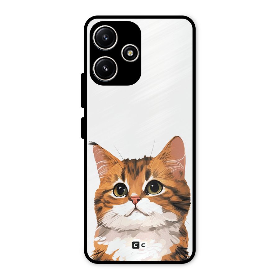 The Cute Cat Metal Back Case for Redmi 12 5G