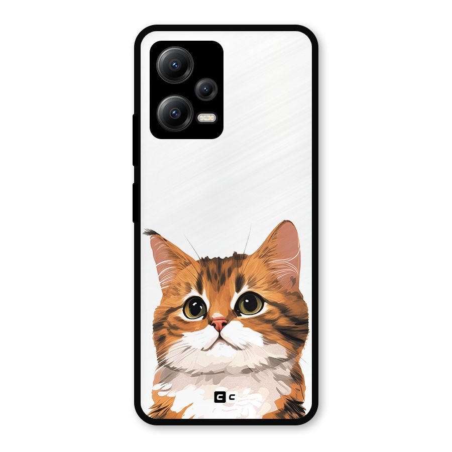 The Cute Cat Metal Back Case for Redmi Note 12 5G
