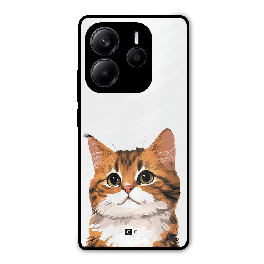 The Cute Cat Metal Back Case for Redmi Note 14 5G