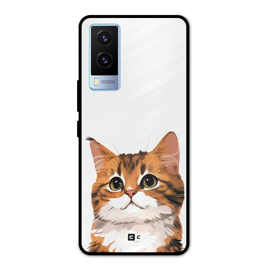 The Cute Cat Metal Back Case for Vivo V21e 5G