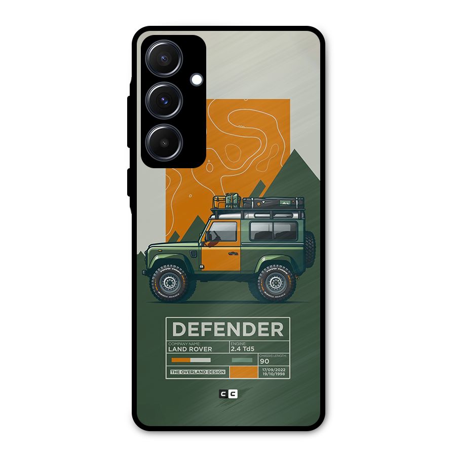 The Defence Car Metal Back Case for Galaxy A55